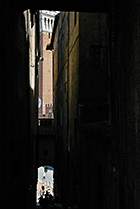 Tuscany, a narrow street in Siena